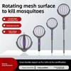 Raqueta eléctrica mata mosquitos 4 en 1 recargable plegable y extensible para hogar u oficina