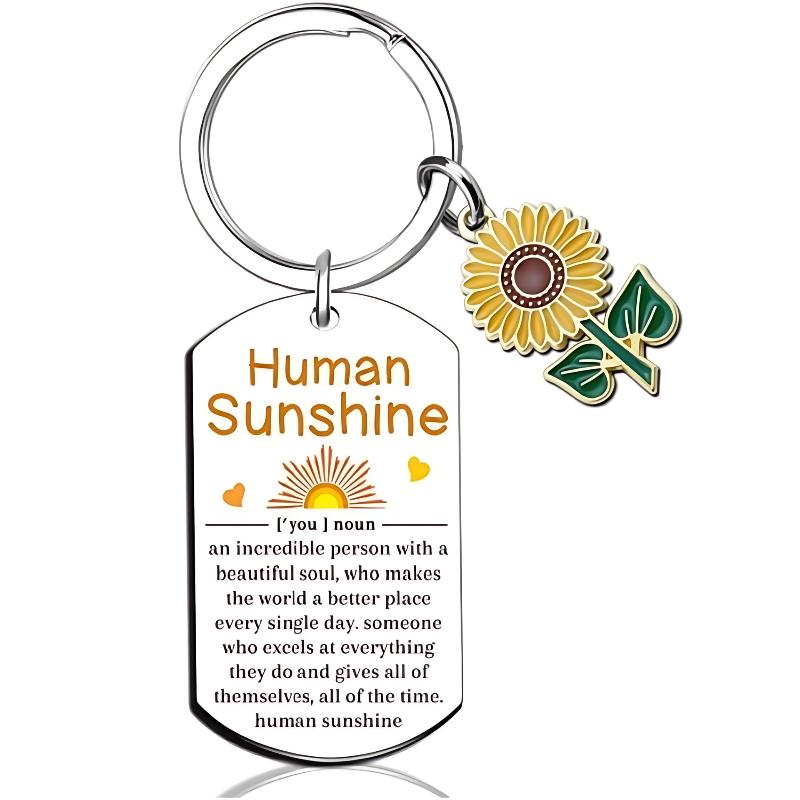 Roestvrij Stalen Sleutelhanger Zonneschijn Margriet Zonnebloem Hanger Sleutelhanger Voor Ouder Leraar Roestvrij Stalen Sleutelhanger Zonneschijn Margriet Zon