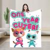Super Kitties Anime Cat Blankets   Flannel Throw Blankets Bedroom Sofa Portable Soft Warm Bedsprea