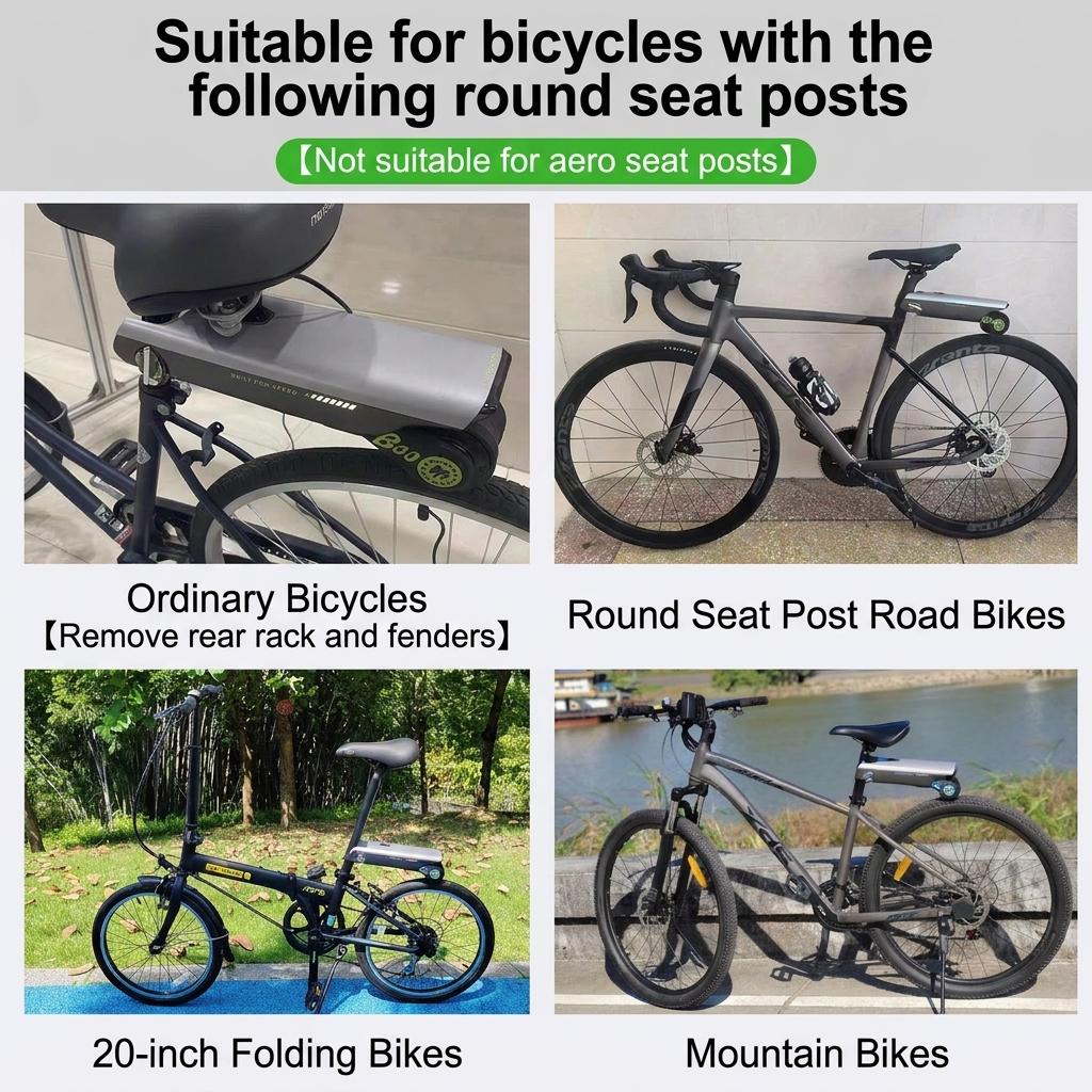 Sada pro asistenci e-kola Dojezd 31 mil Pedalový asistent pro silniční kolo 18V 10AH Dobíjecí baterie 15,5 mph Instalace bez nářadí