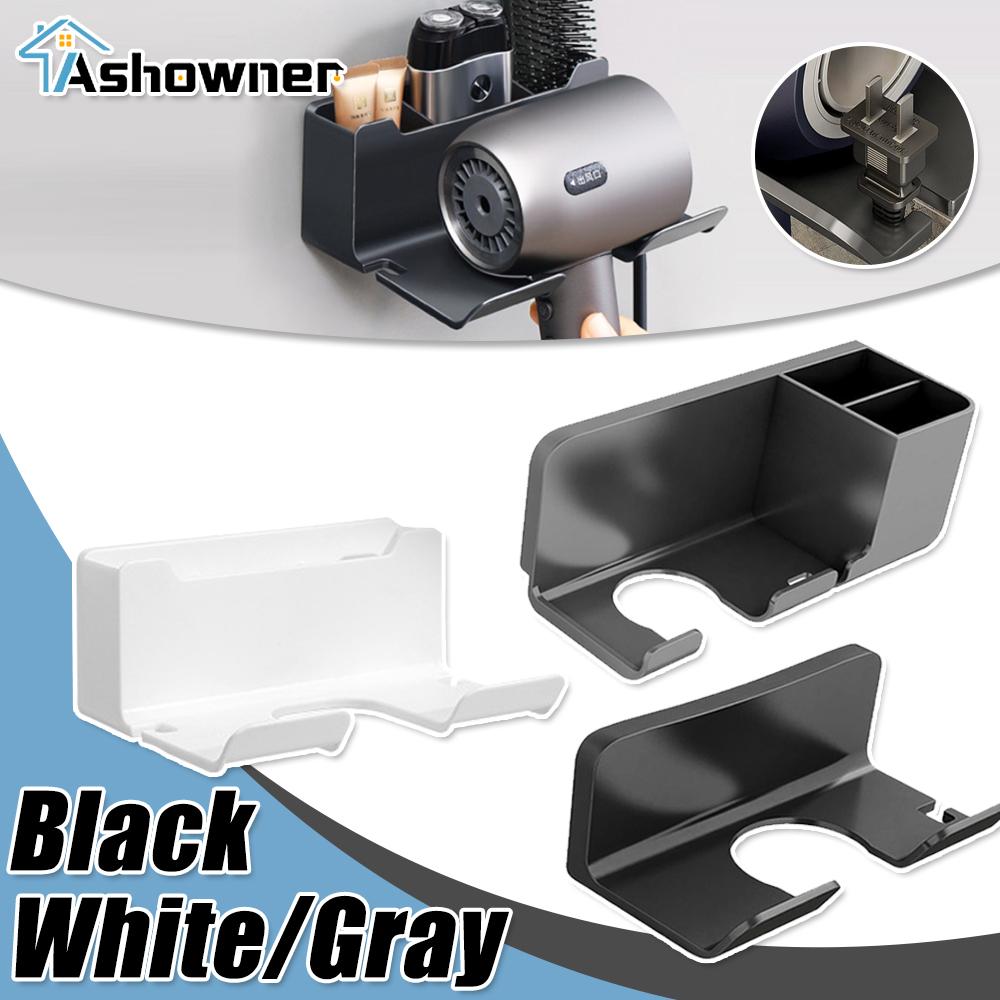 

Держатель для фена Настенная сушилка для хранения Полки для хранения Полки Кронштейн для хранения расчесок Аксессуары для ванной комнаты type 1-white