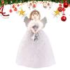 Christmas Angels Tree Topper Star Christmas Decorations Cute Angel Little Girl Doll Ornament For Bedroom Living Room Home Decor