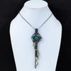 Chrysocolla Pendant Copper Wire Wrapped Pendant Real Gemstone Jewelry Key Pendant Handmade Pendant Copper Wire Wrap Jewelry Anniversary Gift
