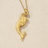 304L Stainless Steel 3D Mermaid Necklace - Golden Retro Women's Clavicle Chain