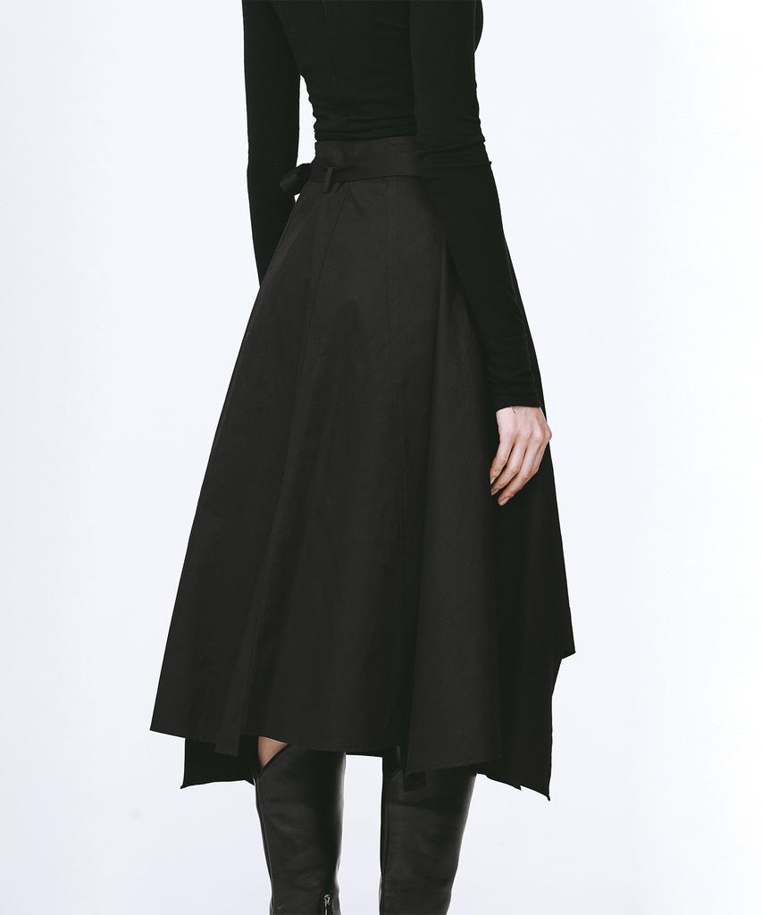 Monophobia Asm Cotton Wrap Skirt Black Cotton Wrap Skirt Black