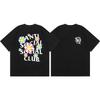 Difference Market Currency ASSC CLUB Hiroshi Fujiwara Lightning Series Printed Men's and Women's Loose Casual Short Sleeve T-Shirt