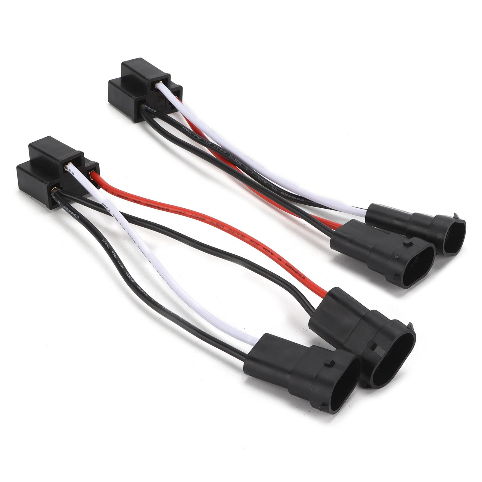 

2pcs H4 9003 to H11 Conversion Wire Harness Adapter for Car Headlight Fog Light 12V‑24V