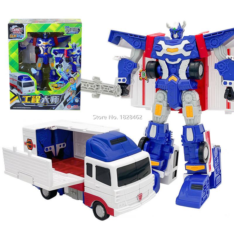 New ABS Carbot Transforming Robot To Car Toys Action Figures Two Mode Transformation Rescue Car Toy for Child Gift