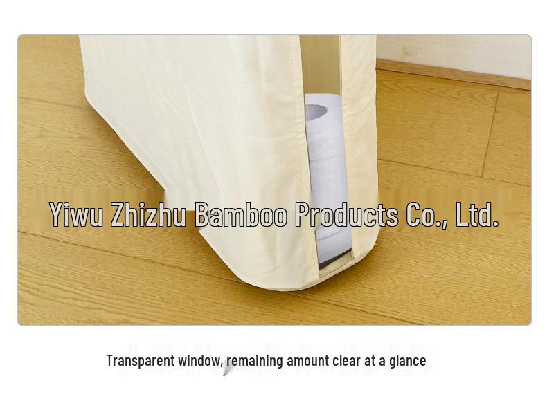 Japanese See-through Toilet Paper Storage Basket with Lid - Dustproof & Non-slip