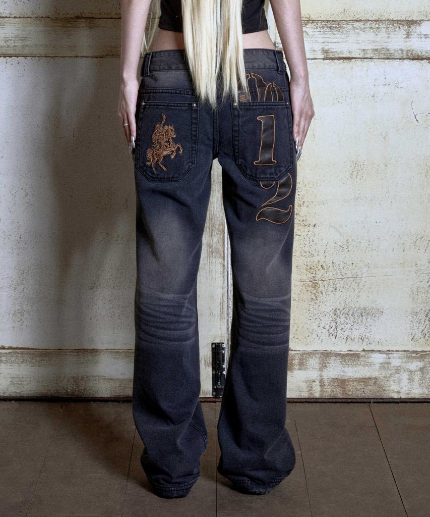 Opeoseu0012 Op.09 Og-Classic Lowrise Denim Pants Black