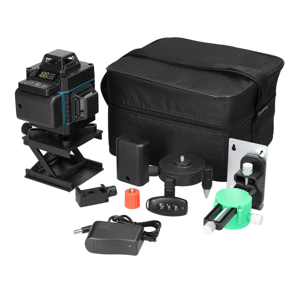 Multifunktionell 16 linjers lasernivå 3 grader Självnivellerande funktion Nivelleringsverktyg Rundstrålande jord