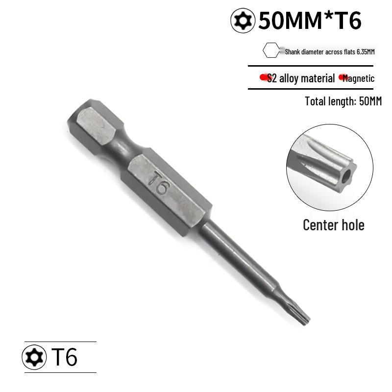 S2 Torx T5-T40 & Phillips Screwdriver Bit Set with Holes - Electric Compatible