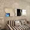 6PCS 3D Acrylic Mirror Surface Wall Sticker DIY Wave Mirror Design for Home Living Room TV Wall Art Decoration Removable