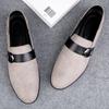 Genuine Leather Mens Shoes Slip on Office Male Formal Shoes Wedding Party Men Monk Shoes Dress Flats Breathable Oxford Footwear