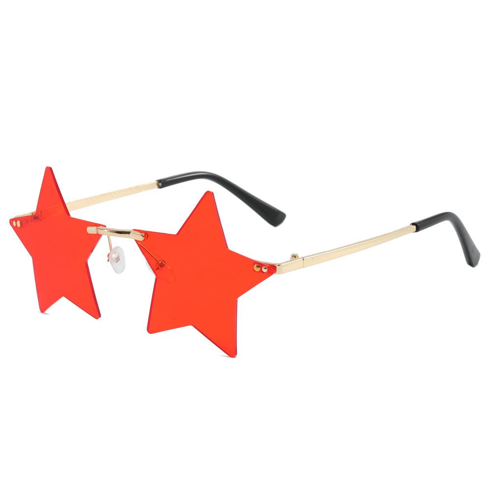 Star Shape Sun Glasses Funny Pentagram Eyewear Eyeglasses Festival Decoration Party Glasses Rimless Cute Sunglasses