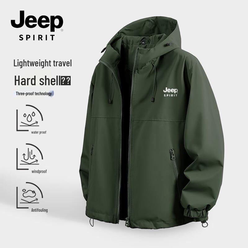 

JEEP SPIRIT Men s Outdoor Waterproof Windproof Jacket 5XL