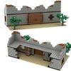 World War II Defense City Wall City Gate Military Base Building Block Set DIY Ruins Building Model Bricks Toy For Boys Children