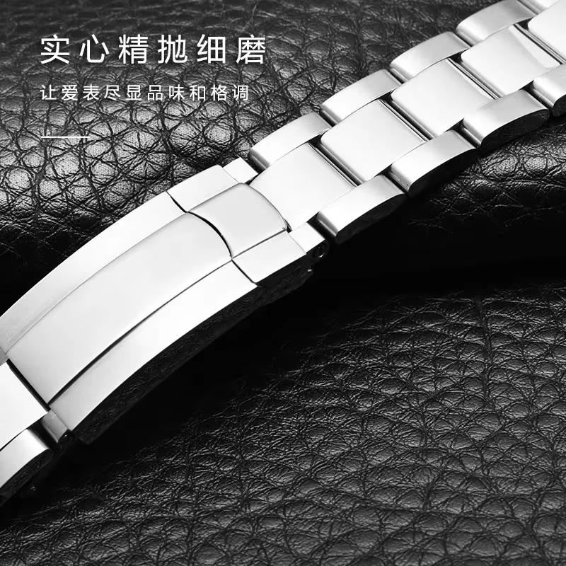20mm 21mm For Rolex Oyster Perpetual Datejust DAYTONA SUBMARINER Luxury Men Watch Strap Stainless 904L Steel Watch Bracelet