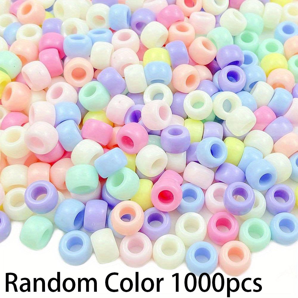

200/500/1000 шт. райдужних акрилових ремісничих намистин, кольорові круглі пластикові розділові намистини, використовуються для виготовлення намист та райдужних браслетів своїми руками. Random Color 1000pcs