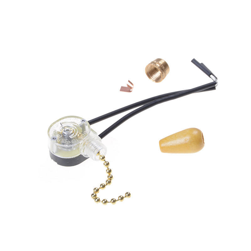 2ks Praktický stropní ventilátor Světlo Nástěnné svítidlo Náhradní retro tahací řetězový spínač