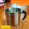 Stainless Steel Wax Melting Cup for DIY Scented Candles & Coffee Latte Art, Large Capacity