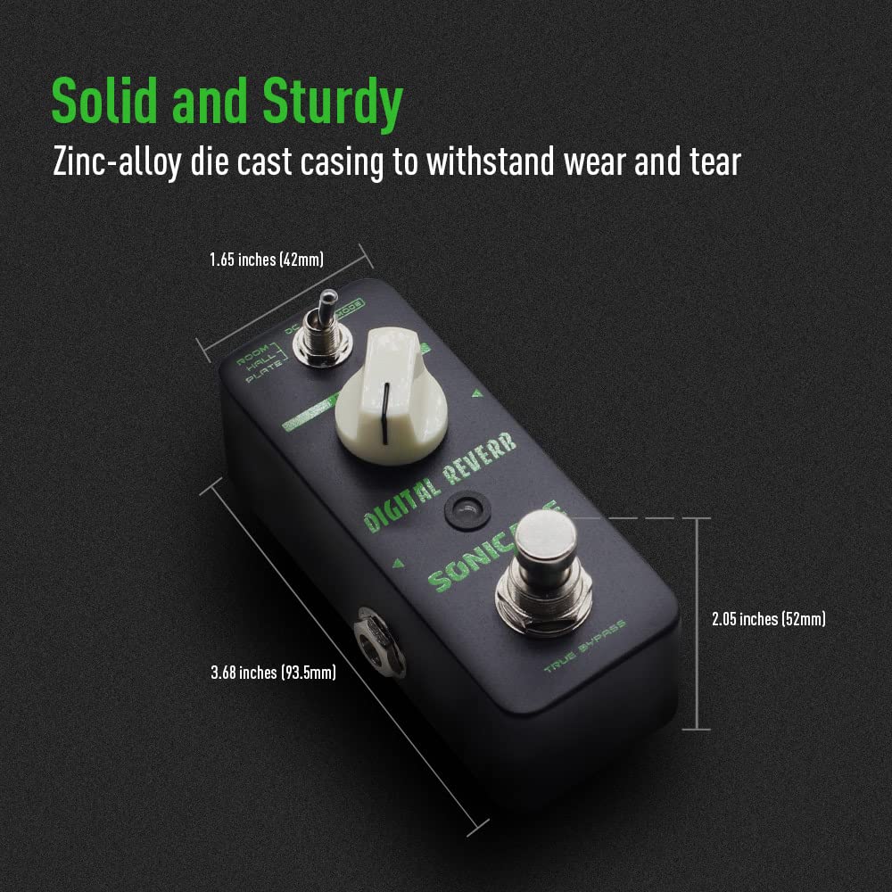 SONICAKE Delay Reverb Guitar Effect Pedal Digital Reverb &