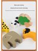 Wooden Animal See-Saw Stacking Game: Fine Motor Skills Educational Toy