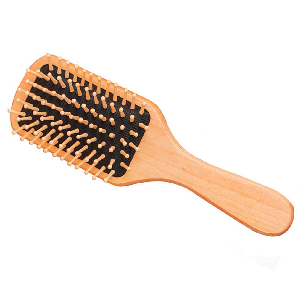 Air Cushion Comb Massage Air Cushion Wood Comb Scalp Massage Portable Smoothing Hair Hairdressing Tool Black