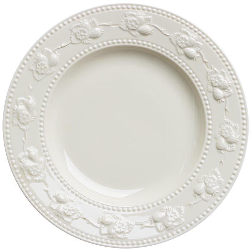 Ruhan Strawberry Embossed Ceramic Fish Plate