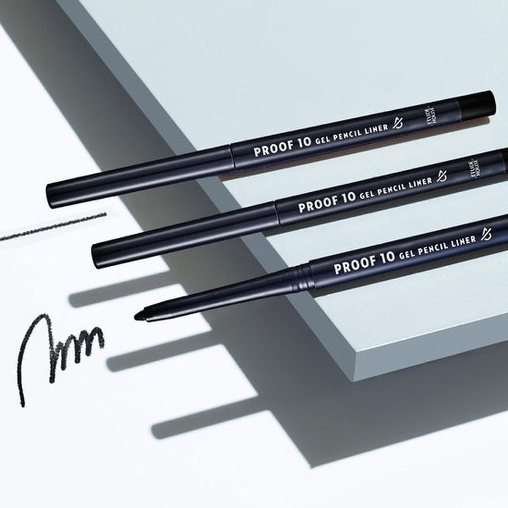 Etude Proof 10 Gel Waterproof Pencil 0.3g 2-piece Set / Pencil Liner / Eyeliner / Creamy Gel Texture