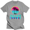Camiseta grfica Miami Vice serie de televisin programa de televisin Logo de playa camiseta negra para hombre camiseta de esti