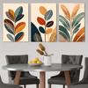 3-piece Modern Minimalist Plant Leaf Decoration Painting Nordic Style Living Room Entrance Background Wall Frameless Canvas Hang