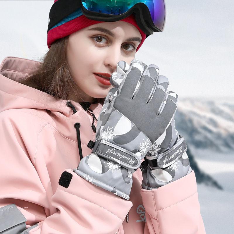 Winter Gloves Women Ski Gloves with Touchscreen Function Thermal Gloves Warm Snow Gloves Waterproof Snowboard Woman Gloves