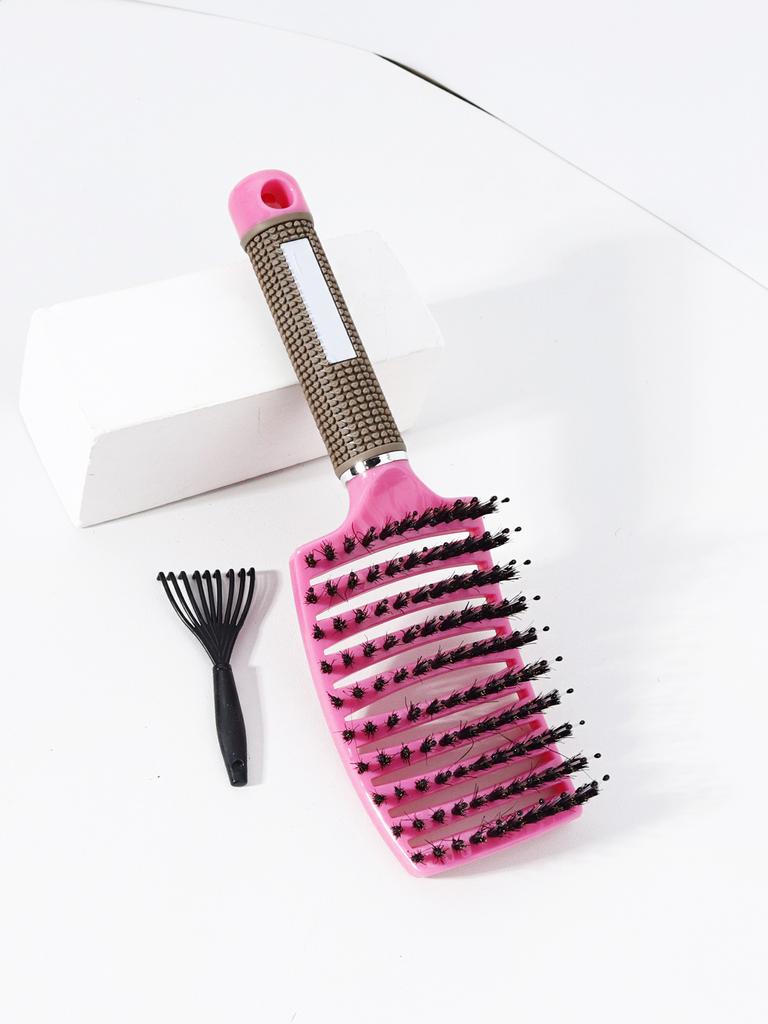 2er Kammset, Borsten großer gebogener Kamm und Reinigungszinken, gebogener belüfteter großer gebogener Kamm, Speziell für Echthaarperücken