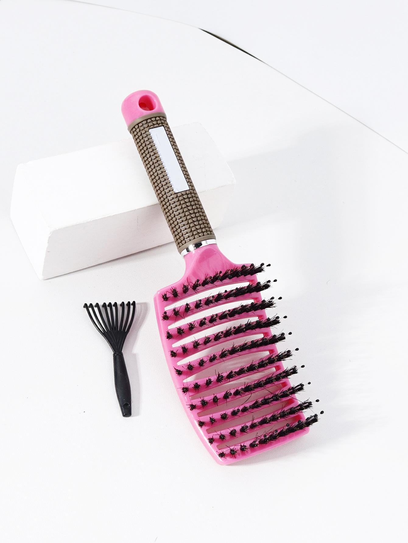 

2pcs comb set, bristle large curved comb and cleaning claws, curved ventilated large curved comb,Special for real hair wigs