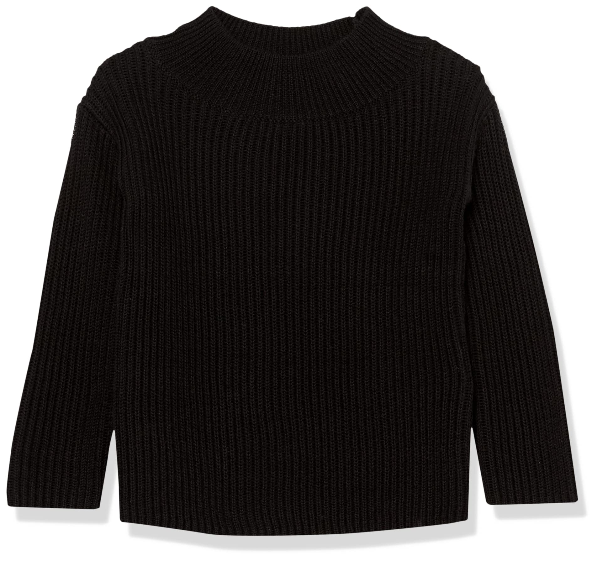 

Amazon Essentials Wide-Neck Pullover Knit for Toddler Girls, Black, Size 90