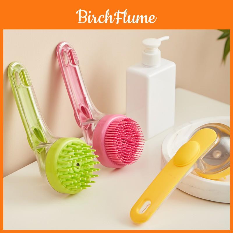 Pet Bath Brush Long Handle Silicone Grooming Tool For Dogs And Cats