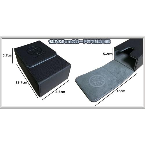 Kurop Leather Tarot Card Case, Deck Box, Storage Box with Magnetic Closure, Fits Standard Sizes (Black, Checkered, Large Size)