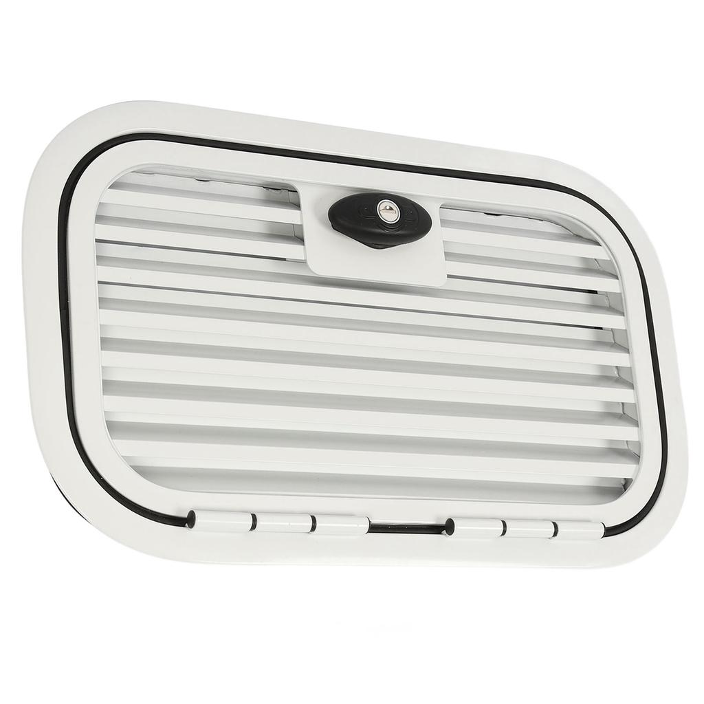 15.6x11.2inch RV Grilled Access Hatch Cargo Compartment Storage Door Lid Hatch Ventilation Warehouse Door for Trailers
