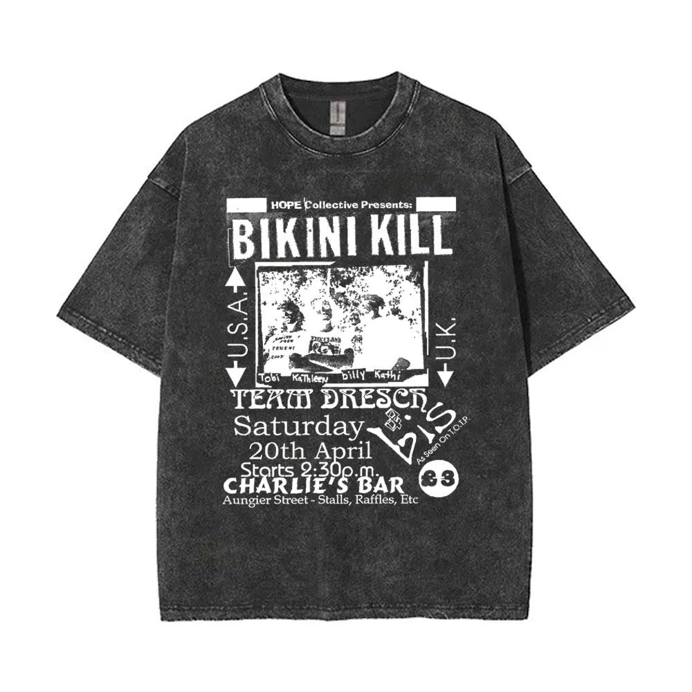 Limited Hole Courtney Love Vintage Gewaschene T-Shirts Herren Damen Alternative Grunge Rockband T-Shirt Übergroße T-Shirts Streetwear