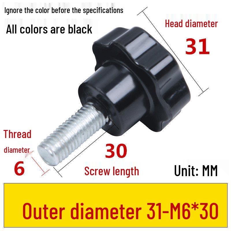 Star-Shaped Bakelite Hand-Tightening Screw Handle (M4-M10)