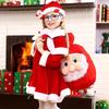 Boy Claus Santa Cosplay Costume Christmas Party Outfit Role Playing Dress Girl