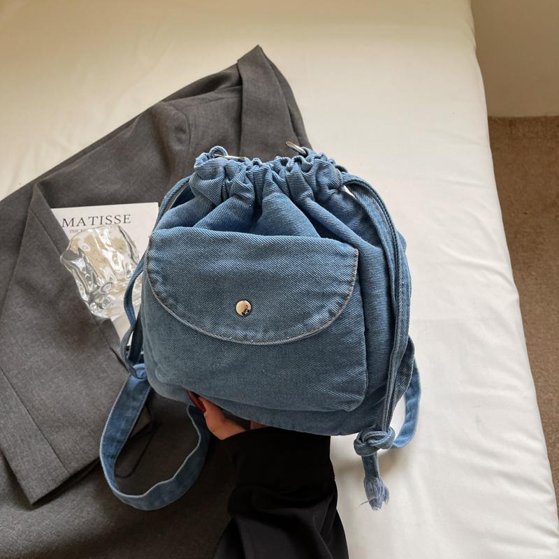 Women's Large Capacity Denim Crossbody Bag Class Commuter Shoulder Bag