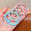 5PCS Colorful large circle children's rubber bands do not harm hair, girl headbands, Korean baby hair accessories, hair rings