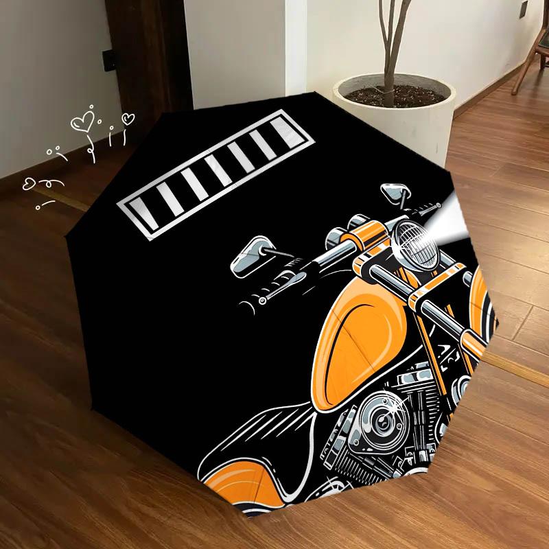 1pc MotorcycleHeadlight Themed High-quality Umbrella,Automatic Opening and Closing Umbrella,Multi-functional Umbrella G0811002