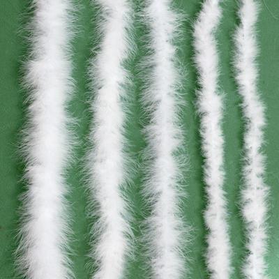 White Turkey Feather Strips for Headdress and Clothing Decoration