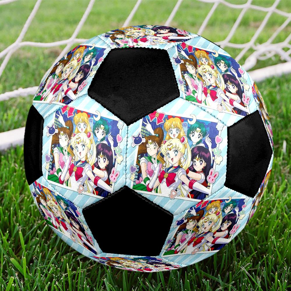 Sailor Moon Soccer Ball Colorful All Ages Machine Stitched PVC Competition Ready Durable High-Bounce.SIZE5