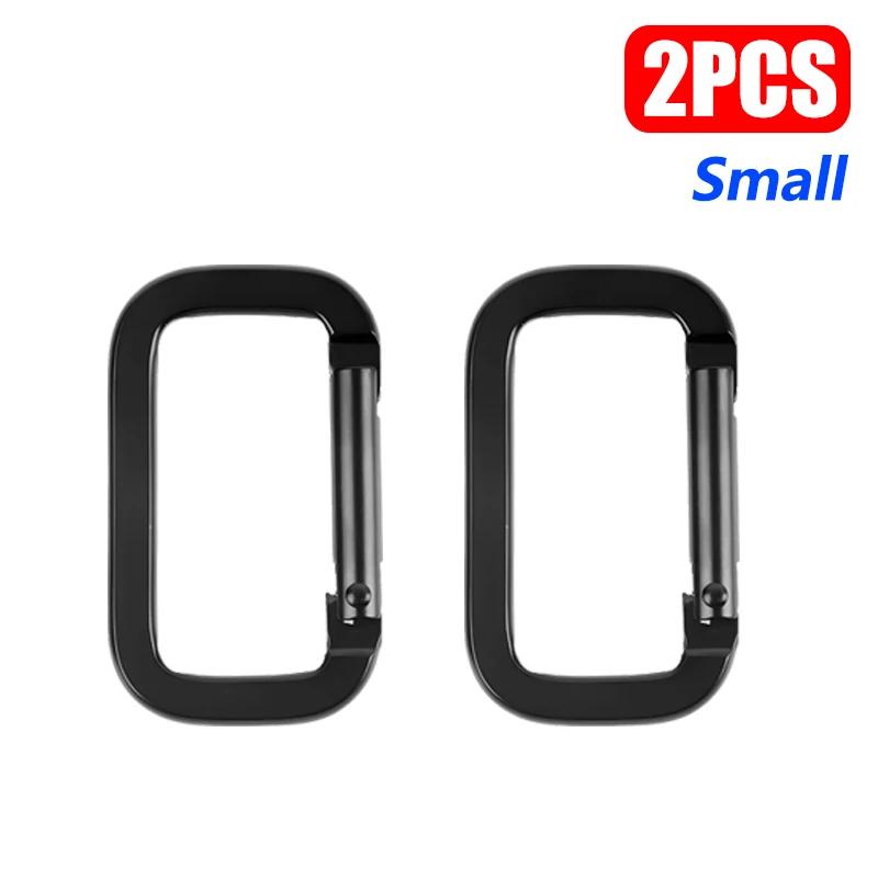 

Пряжка-карабин с квадратным кольцом, пружинный карабин с карабином, брелок для ключей, подвеска для рюкзака, пряжка, инструменты для кемпинга и улицы 5PCS - Small