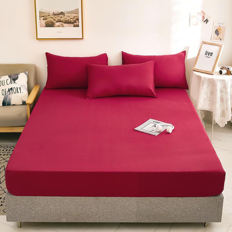 Solid Color Princess Style Brushed Bed Skirt with Dustproof Full Wrap
