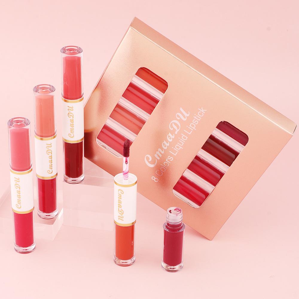 CmaaDu 4 Installed Head Lip Gloss Waterproof No Color Does Not Touch The Cup